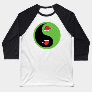 Christmas Yin-Yang 7 Baseball T-Shirt